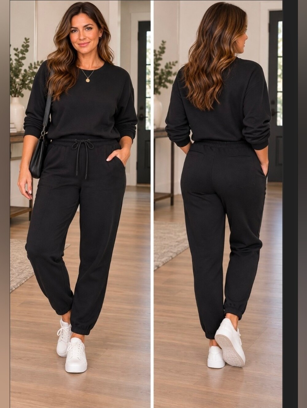 Athleta Black Drawstring Jogger Pants